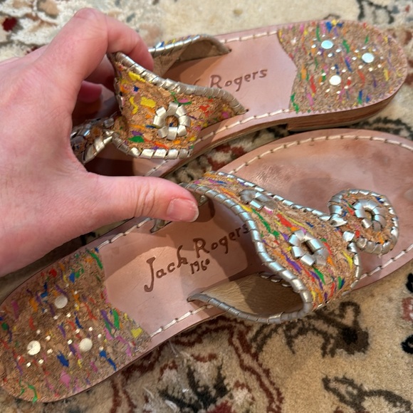JACK ROGERS Jacks Flat Colorful Cork Women's Sandals size 8 - Picture 6 of 9